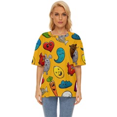 Graffiti Characters Seamless Ornament Oversized Basic Tee by Pakemis