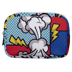 Rays Smoke Pop Art Style Vector Illustration Make Up Pouch (small) by Pakemis