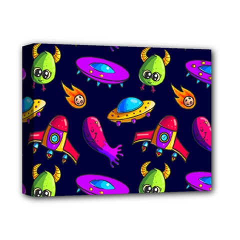 Space Pattern Deluxe Canvas 14  X 11  (stretched) by Pakemis