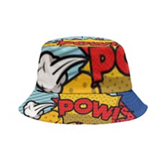 Pow Word Pop Art Style Expression Vector Inside Out Bucket Hat by Pakemis