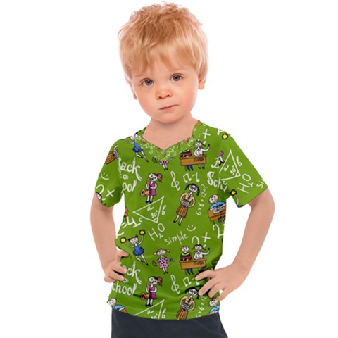 Seamless Pattern With Kids Kids  Sports Tee by Pakemis