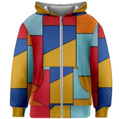 Dotted Colors Background Pop Art Style Vector Kids  Zipper Hoodie Without Drawstring by Pakemis