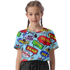 Comic Bubbles Seamless Pattern Kids  Basic Tee by Pakemis