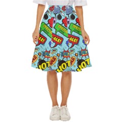 Comic Bubbles Seamless Pattern Classic Short Skirt by Pakemis