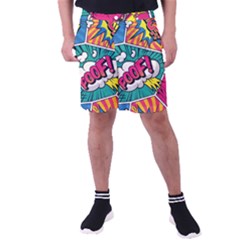 Comic Colorful Seamless Pattern Men s Pocket Shorts by Pakemis