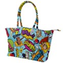 Comic Elements Colorful Seamless Pattern Canvas Shoulder Bag View1