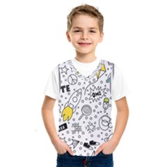 Set Cute Colorful Doodle Hand Drawing Kids  Basketball Tank Top by Pakemis