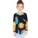 Seamless Pattern With Sun Moon Children Kids  Long Sleeve Tee View1