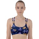 Marine Seamless Pattern Thin Line Memphis Style Line Them Up Sports Bra View1