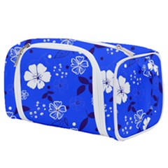 Blooming-seamless-pattern-blue-colors Toiletries Pouch by Pakemis