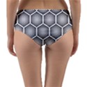 Halftone-tech-hexagons-seamless-pattern Reversible Mid-Waist Bikini Bottoms View2