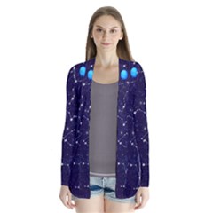 Realistic-night-sky-poster-with-constellations Drape Collar Cardigan by Pakemis