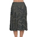 Damask-seamless-pattern Velvet Flared Midi Skirt View2