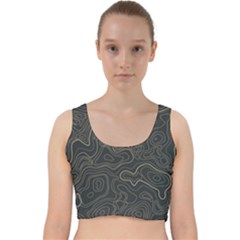 Damask-seamless-pattern Velvet Racer Back Crop Top by Pakemis