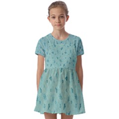 Missile Pattern Kids  Short Sleeve Pinafore Style Dress by artworkshop