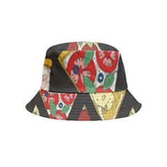 Vector-seamless-pattern-with-italian-pizza-top-view Inside Out Bucket Hat (kids) by Pakemis