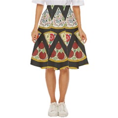 Vector-seamless-pattern-with-italian-pizza-top-view Classic Short Skirt by Pakemis