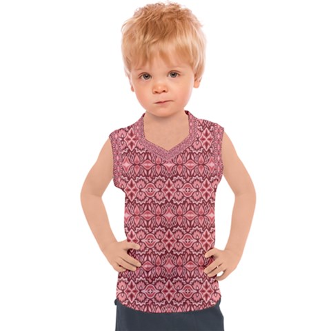 Pink-art-with-abstract-seamless-flaming-pattern Kids  Sport Tank Top by Pakemis