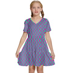 Pattern Kids  Short Sleeve Tiered Mini Dress by gasi