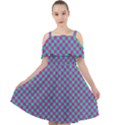 Pattern Cut Out Shoulders Chiffon Dress View1