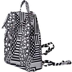 Black And White Buckle Everyday Backpack by gasi