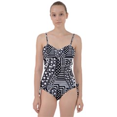 Black And White Sweetheart Tankini Set by gasi