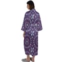 Kaleidoscope Plum Maxi Satin Kimono View2