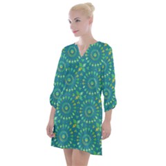 Kaleidoscope Jericho Jade Open Neck Shift Dress by Mazipoodles