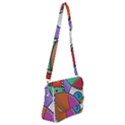 Modern art Shoulder Bag with Back Zipper View1