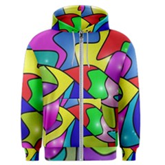 Colorful Abstract Art Men s Zipper Hoodie by gasi