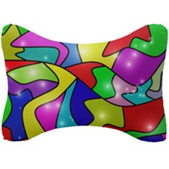 Colorful Abstract Art Seat Head Rest Cushion by gasi