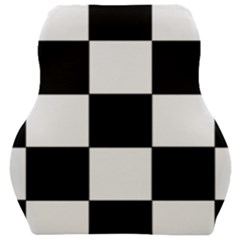 Grid-domino-bank-and-black Car Seat Velour Cushion  by BangZart