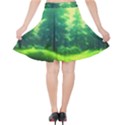 Anime Forrest Nature Fantasy Sunset Trees Woods Velvet High Waist Skirt View2