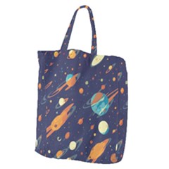 Space Galaxy Planet Universe Stars Night Fantasy Giant Grocery Tote by Uceng