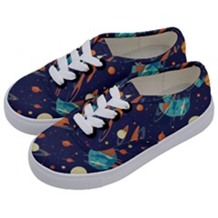 Space Galaxy Planet Universe Stars Night Fantasy Kids  Classic Low Top Sneakers by Uceng