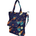 Space Galaxy Planet Universe Stars Night Fantasy Shoulder Tote Bag View1