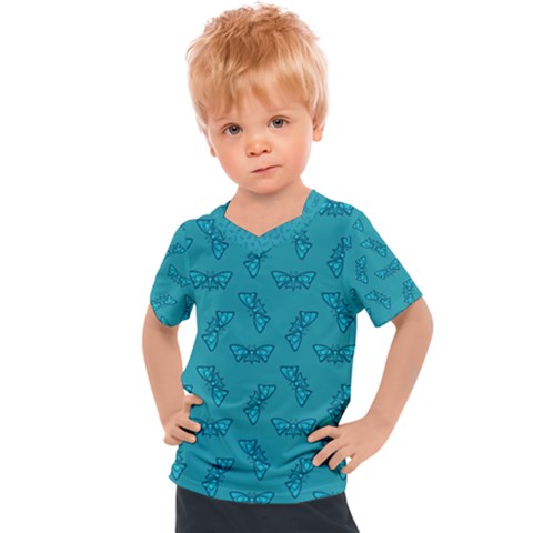 Butterfly Art Pattern Design Background Frame Kids  Sports Tee by Uceng