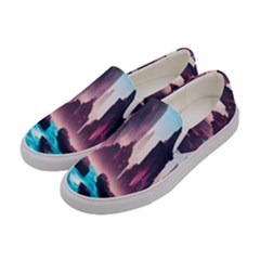 Urban City Cyberpunk River Cyber Tech Future Women s Canvas Slip Ons by Uceng