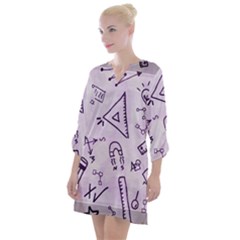 Science Research Curious Search Inspect Scientific Open Neck Shift Dress by Uceng