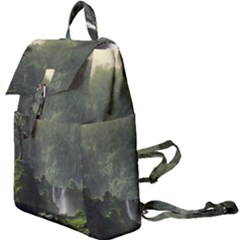 Waterfall River Fantasy Dream Planet Matte Buckle Everyday Backpack by Uceng