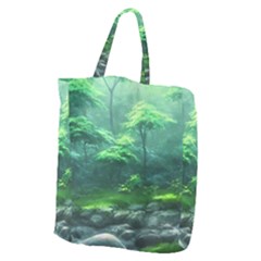 River Forest Woods Nature Rocks Japan Fantasy Giant Grocery Tote by Uceng