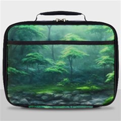 River Forest Woods Nature Rocks Japan Fantasy Full Print Lunch Bag by Uceng