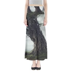 Trees Forest Woods Drawing Fantasy Dream Full Length Maxi Skirt by Uceng