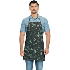 Pattern Texture Army Military Background Kitchen Apron by Uceng