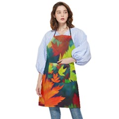 Leaves Foliage Autumn Nature Forest Fall Pocket Apron by Uceng