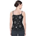 Christmas Snowflake Seamless Pattern With Tiled Falling Snow Velvet Spaghetti Strap Top View2