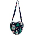 Colorful Funny Christmas Pattern Heart Shoulder Bag View2