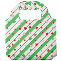 Christmas Paper Stars Pattern Texture Background Colorful Colors Seamless Foldable Grocery Recycle Bag by Uceng