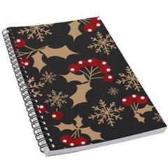 Christmas Pattern With Snowflakes Berries 5 5  X 8 5  Notebook by Uceng