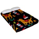 Funny Christmas Pattern Background Fitted Sheet (California King Size) View2